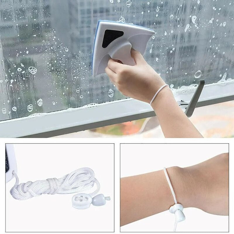 Pulizia dei vetri con Lava Vetri Magnetico per Finestre, sistema magnetico per facilità e sicurezza.