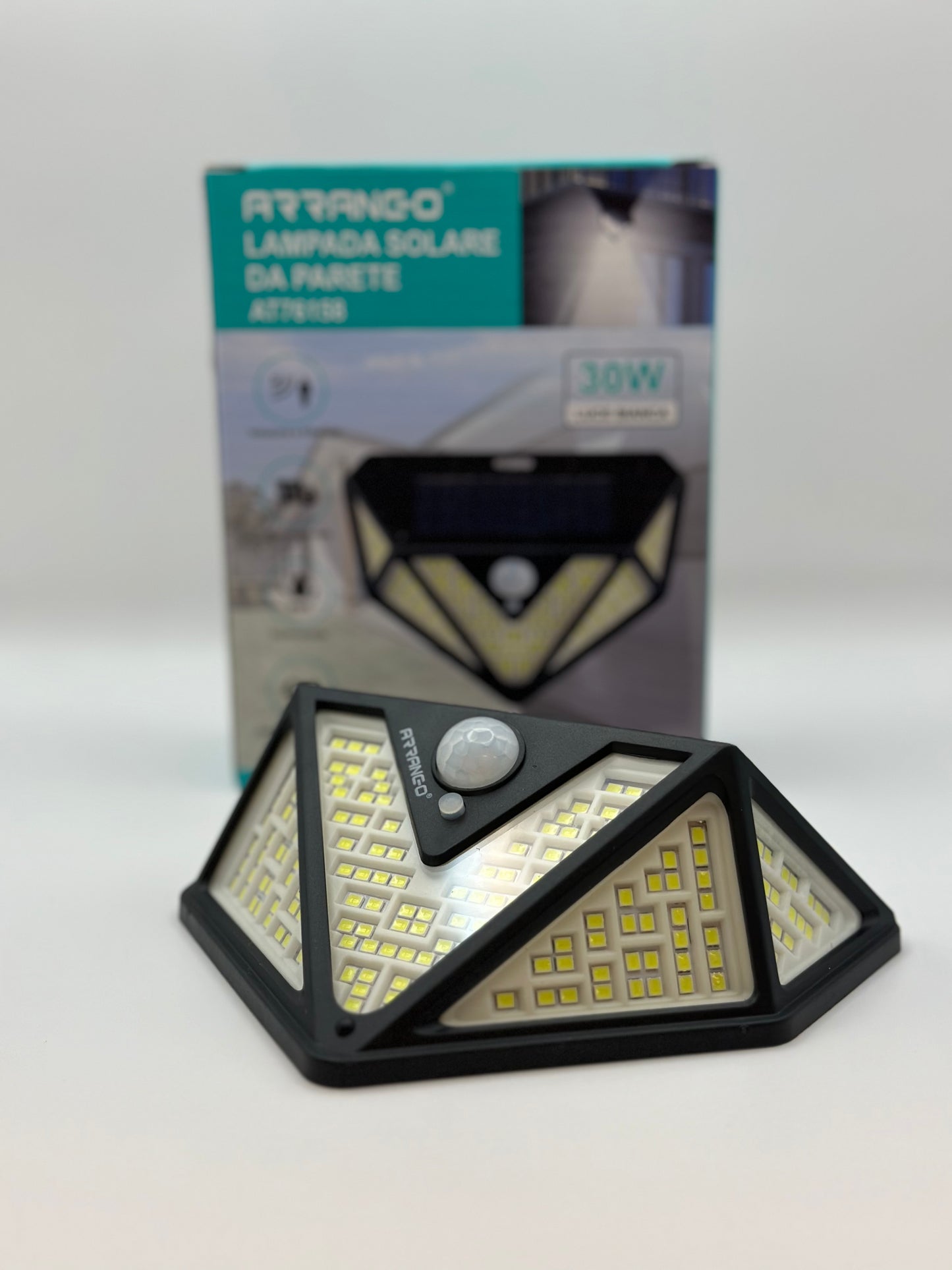 Lampada da esterno solare luminar 166 LED ad alta luminosità