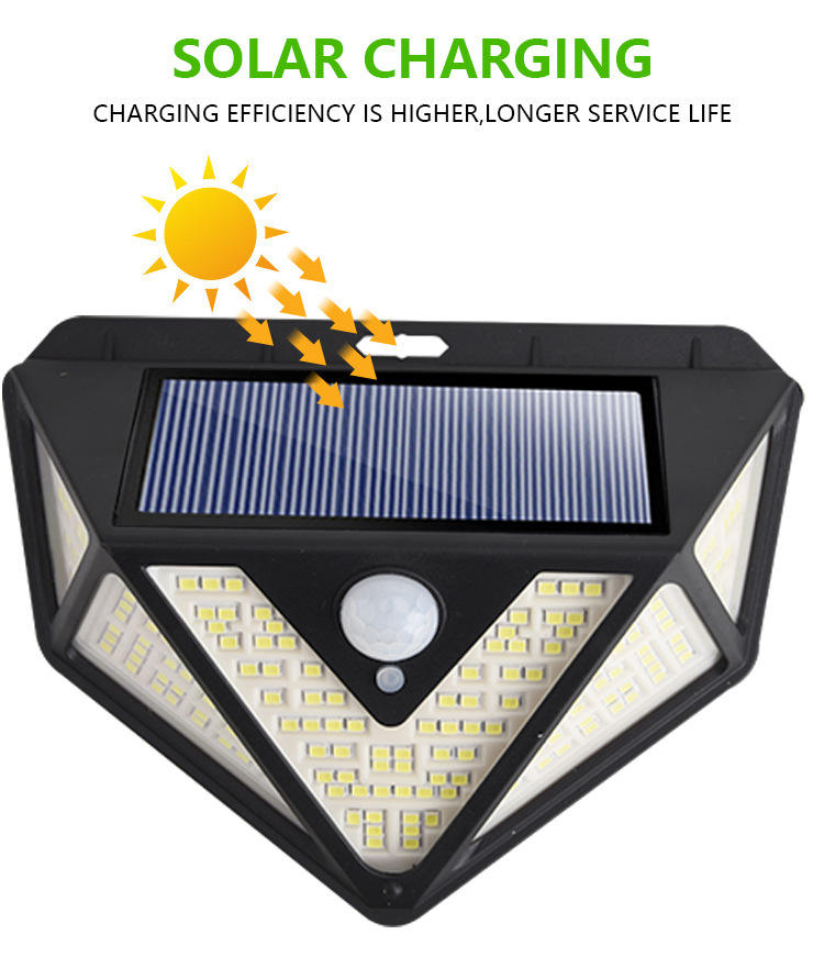 Lampada da esterno solare luminar 166 LED ad alta luminosità